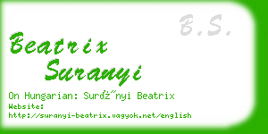 beatrix suranyi business card